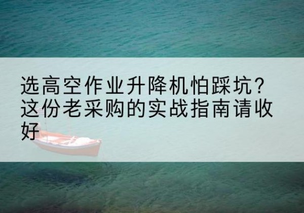 金口河高空作业升降机厂家推荐-选高空作业升降机怕踩坑？这份老采购的实战指南请收好